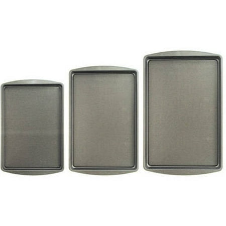 BakerEze 3-Pc. Non-Stick Cookie Sheet Pan Set