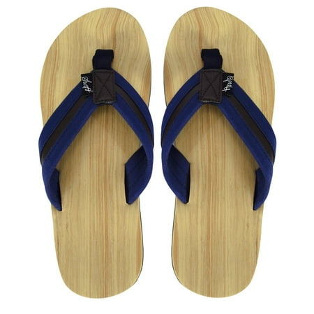 Peach Couture Mens Flip Flop Synthetic Suede Stappy Beach Flats Sandals