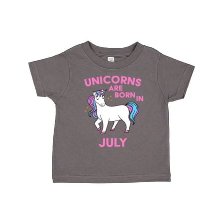 Inktastic Unicorns are Born in July Gift Toddler Boy or Toddler Girl T-Shirt