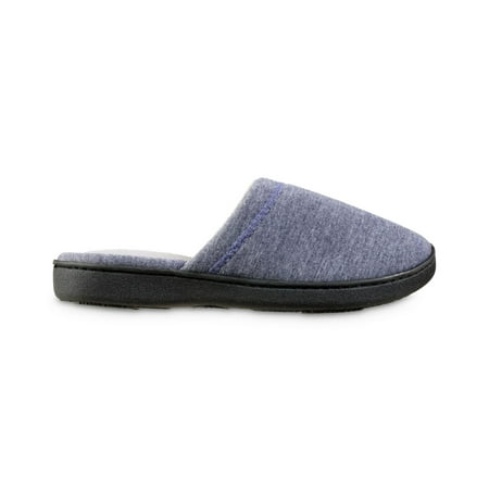 Isotoner Women’s Heathered Jersey Jillian Clog Slipper – Blue