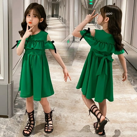 Leutsin Kids Baby Children Girls Ruffles Ruched Solid Princess Dresses Casual Clothes
Leutsin Kids Baby Children Girls Ruffles Ruched Solid Princess Dresses Casual Clothes