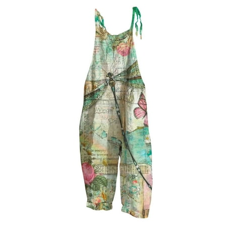 Dyegold Jumpsuits for Women Casual Womens Jumpsuits and Rompers Butterfly Floral Print Retro Adjustable Casual Summer Bib Overalls Sleeveless Rompers
Dyegold Jumpsuits for Women Casual Womens Jumpsuits and Rompers Butterfly Floral Print Retro Adjustable Casual Summer Bib Overalls Sleeveless Rompers