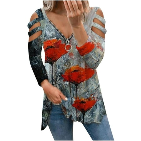Ziloco Long Sleeve V-Neck Blouses & Shirts Womens Oversized Tshirts Women Autumn Floral Printed V-Neck Sexy Long Sleeve Off Shoulder Pullover Zipper Blouse T-shirt Tops Corset Top
Ziloco Long Sleeve V-Neck Blouses & Shirts Womens Oversized Tshirts Women Autumn Floral Printed V-Neck Sexy Long Sleeve Off Shoulder Pullover Zipper Blouse T-shirt Tops Corset Top