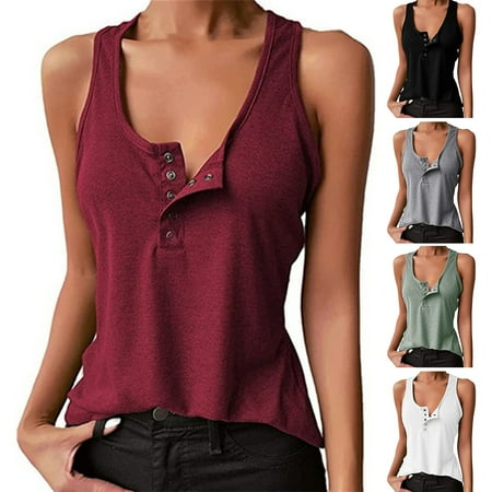 Yinreli U-neck Sleeveless Buttons Down Collar Ribbed Women Vest Lady Casual Solid Color Loose Tees Streetwear
Yinreli U-neck Sleeveless Buttons Down Collar Ribbed Women Vest Lady Casual Solid Color Loose Tees Streetwear