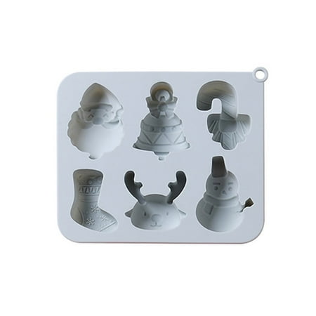PhoneSoap Christmas Chocolate Cake Molds Christmas Molds Silicone Non Stick Christmas Baking Molds For Chocolate Candy Blue