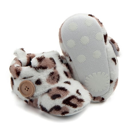 DNDKILG Newborn Girl Boy Fleece Button Flats Slippers Infant Baby Winter Soft Sole Leopard First Walkers Shoes Brown 3M-12M
DNDKILG Newborn Girl Boy Fleece Button Flats Slippers Infant Baby Winter Soft Sole Leopard First Walkers Shoes Brown 3M-12M