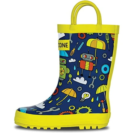 Lone Cone Rain Boots with Easy-On Handles in Fun Patterns for Toddlers and Kids Rainbots 8 Toddler
Lone Cone Rain Boots with Easy-On Handles in Fun Patterns for Toddlers and Kids Rainbots 8 Toddler
