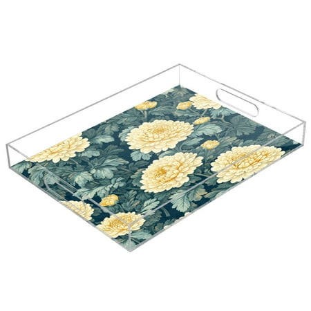 Acrylic Tray 15.7*11.8*1.9 Inch Transparent Tray Food Tray Tea Cup Tray Serving Trays Cosmetics Storage Kitchen Table Bathroom Sundry Storage Yellow Chrysanthemum2
Acrylic Tray 15.7*11.8*1.9 Inch Transparent Tray Food Tray Tea Cup Tray Serving Trays Cosmetics Storage Kitchen Table Bathroom Sundry Storage Yellow Chrysanthemum2