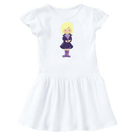 Inktastic Fashion Girl Blonde Hair Purple Coat Boots Gift Toddler Girl Dress 
Inktastic Fashion Girl Blonde Hair Purple Coat Boots Gift Toddler Girl Dress