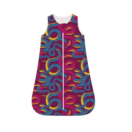 Fotbe Colorful Snake Pattern Sleep Sack - Baby Wearable Blanket with Zipper Extra Soft Cotton Sleeveless Sleeping Bag for Infants-X-Large
Fotbe Colorful Snake Pattern Sleep Sack - Baby Wearable Blanket with Zipper Extra Soft Cotton Sleeveless Sleeping Bag for Infants-X-Large