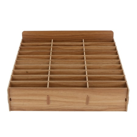 Hemoton 1PC Cell Phone Management Box Wooden Multi-grid Phone Storage Box (30 Grids)
