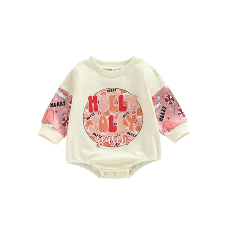 Amuver Baby Christmas Romper Cute Santa/Letter Print Long Sleeve Round Neck One-Piece Bodysuit
Amuver Baby Christmas Romper Cute Santa/Letter Print Long Sleeve Round Neck One-Piece Bodysuit