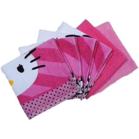 Hello Kitty Dots J'Adore 6-Pack Wash Cloth Set