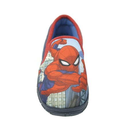 Childs Spiderman Swinging City Slippers