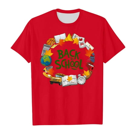 Tops for Girls School Season T Shirt Summer Short Sleeve Back School Printed Cartoon Style Tops for Teens
Tops for Girls School Season T Shirt Summer Short Sleeve Back School Printed Cartoon Style Tops for Teens