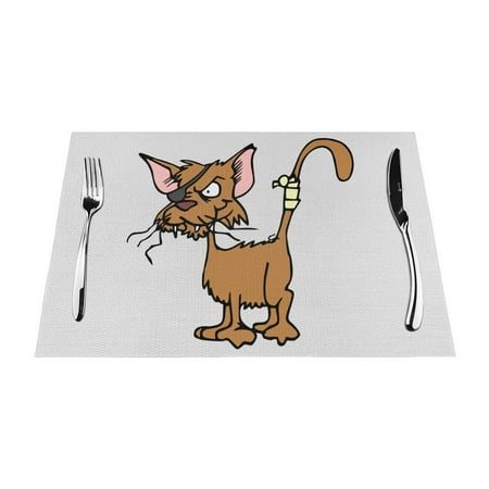 ZNDUO Placemats 1 PCS Heat Resistant Stain Resistant Woven PVC Insulation Placemats Durable Washable Elegant Table Mats for Dining-Wounded Pirate Cat 18 x12
ZNDUO Placemats 1 PCS Heat Resistant Stain Resistant Woven PVC Insulation Placemats Durable Washable Elegant Table Mats for Dining-Wounded Pirate Cat 18 x12