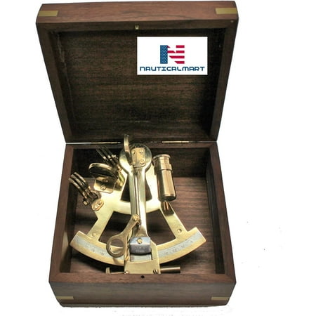 Brass Astrolabe Sextant 5 W/ Wooden Box - Nautical Collection by NauticalMart