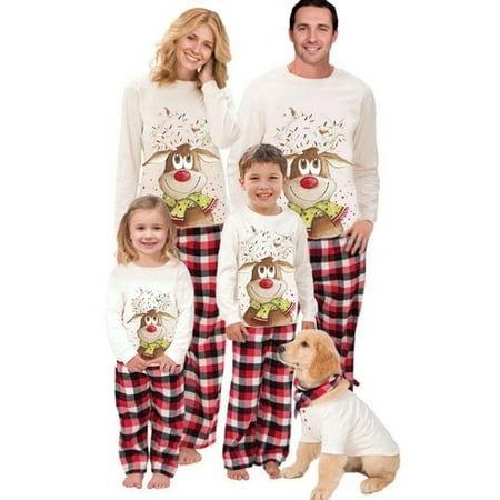 JYYYBF Christmas Pajamas for Family Elk Long Sleeve T-Shirt Plaid Trouser Pant Set Jammies for Couples Dog Owner Beige
JYYYBF Christmas Pajamas for Family Elk Long Sleeve T-Shirt Plaid Trouser Pant Set Jammies for Couples Dog Owner Beige