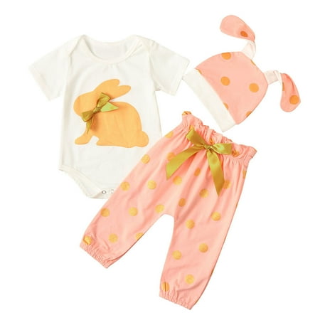 AIMAOMI Newborn Infant Baby Girls Boys Easter Cartoon Bunny Outfits Romper Hat Pants Set H
AIMAOMI Newborn Infant Baby Girls Boys Easter Cartoon Bunny Outfits Romper Hat Pants Set H