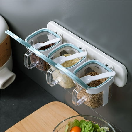 Bcloud Seasoning Container with Lid Wall Mounted Punch Free Transparent Cup Spice Rack Organizer Kitchen Accessories
Bcloud Seasoning Container with Lid Wall Mounted Punch Free Transparent Cup Spice Rack Organizer Kitchen Accessories
