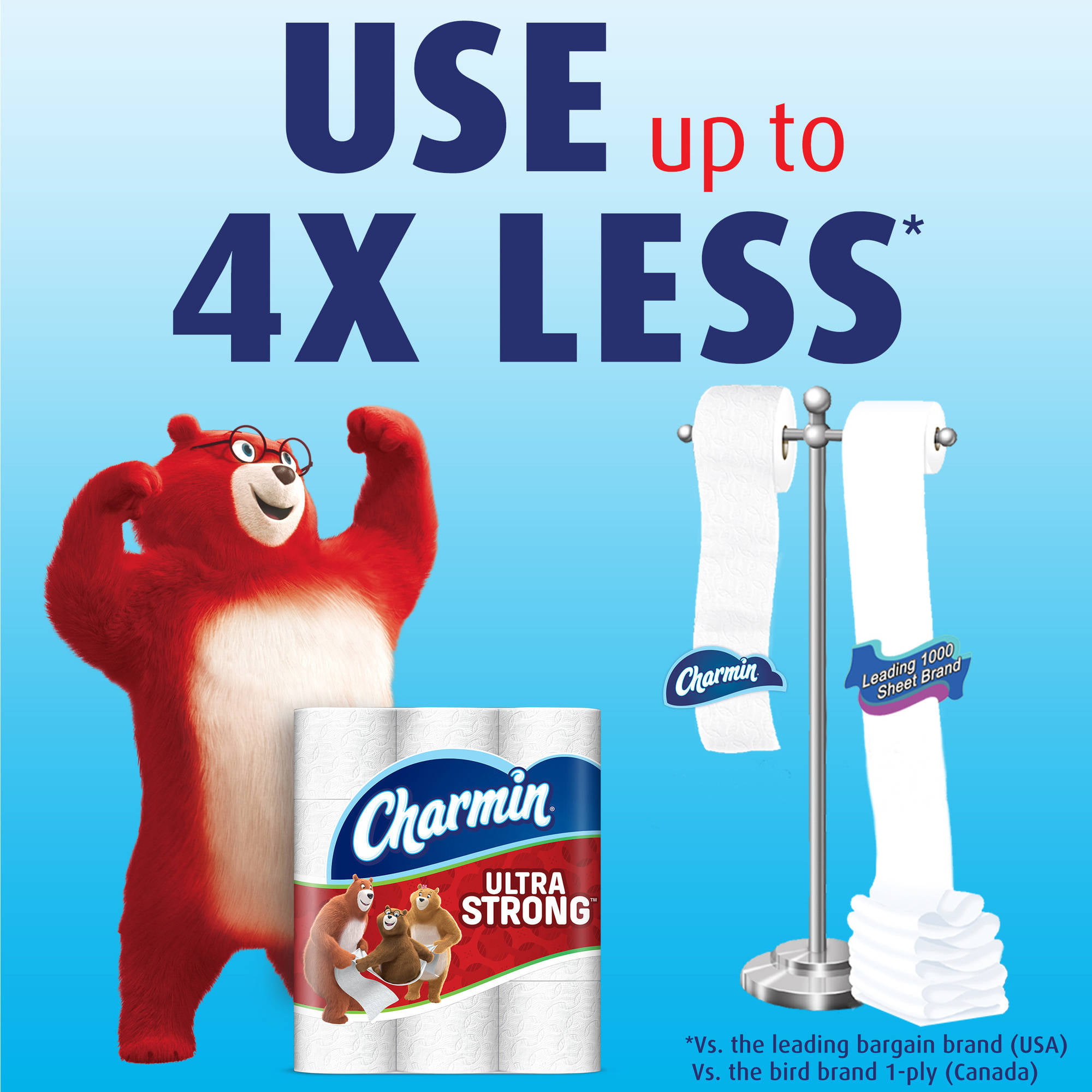Charmin Ultra Strong Toilet Paper Double Rolls, 154 sheets, 36 ...