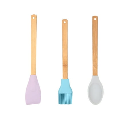 3pcs Baking Tools Heat Resistant Silicone Spatula Scraper Spoon Brush Set Kitchen Utensil with Wood Handle (Random Color)
3pcs Baking Tools Heat Resistant Silicone Spatula Scraper Spoon Brush Set Kitchen Utensil with Wood Handle (Random Color)