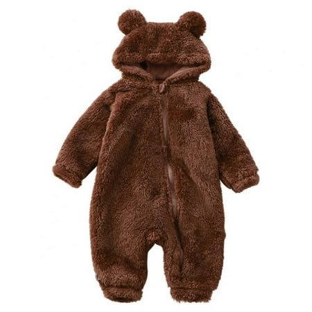 GYRATEDREAM Newborn Jumpsuits Baby Bear Ear Snowsuits Infant Fleece Zipper Hooded Romper Warm Outwear Brown 6-12 Months
GYRATEDREAM Newborn Jumpsuits Baby Bear Ear Snowsuits Infant Fleece Zipper Hooded Romper Warm Outwear Brown 6-12 Months