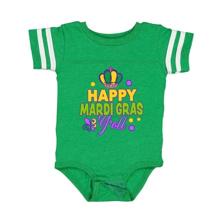 Inktastic Happy Mardi Gras Y all with Crown Gift Baby Boy or Baby Girl Bodysuit