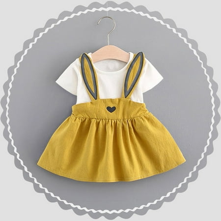 THE WILD Girls Dresses Cute Rabbit Ear Curved Hem Patchwork O-Neck Sleeveless Midi Girls Dresses Yellow
THE WILD Girls Dresses Cute Rabbit Ear Curved Hem Patchwork O-Neck Sleeveless Midi Girls Dresses Yellow