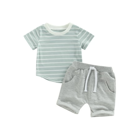 Canrulo Toddler Baby Boys Summer Outfits Striped Short Sleeve T Shirt Tops Casual Drawstring Shorts 2PCS Clothes Gray 2-3 Years
Canrulo Toddler Baby Boys Summer Outfits Striped Short Sleeve T Shirt Tops Casual Drawstring Shorts 2PCS Clothes Gray 2-3 Years