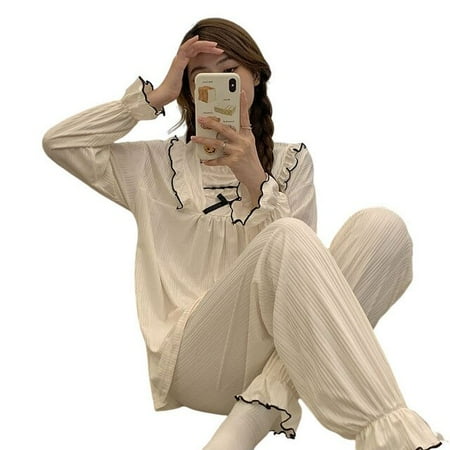 DanceeMangoo New Womens Pajamas Set Spring Autumn Night Bow Sleepwear Set Cute Pijamas Homepwear Long Sleeve Pyjamas Kawaii Pj Sets
DanceeMangoo New Womens Pajamas Set Spring Autumn Night Bow Sleepwear Set Cute Pijamas Homepwear Long Sleeve Pyjamas Kawaii Pj Sets