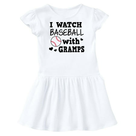 Inktastic I Watch Baseball with My Gramps Gift Toddler Girl Dress