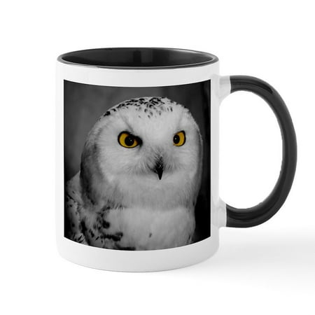 CafePress - Snowy Owl Oscar Mugs - 11 oz Ceramic Mug - Novelty Coffee Tea Cup