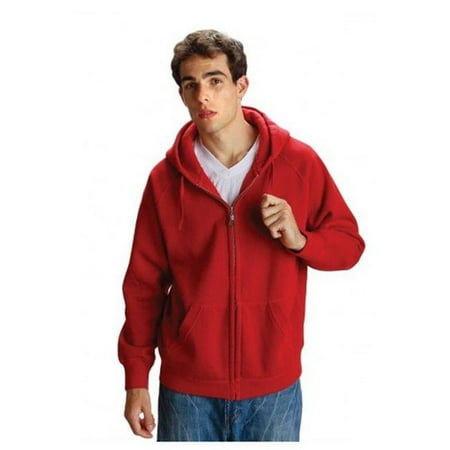 Wild Palms 906BRXXL Mens Advanced Fleece Full Zip Hood, Brown - 2XL