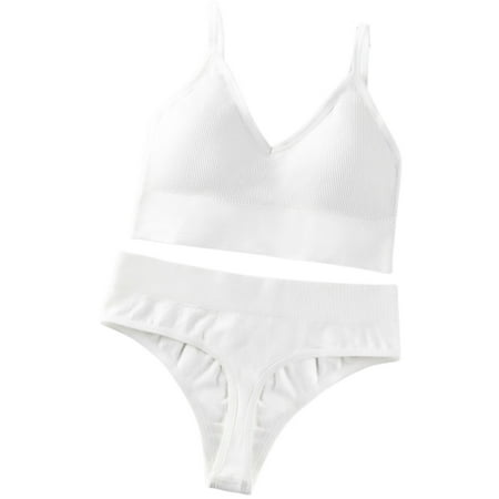 HEVIRGO 1 Set Bra G-strings Seamless Wireless Ladies Gathering Padded Underwear Set for Honeymoon
HEVIRGO 1 Set Bra G-strings Seamless Wireless Ladies Gathering Padded Underwear Set for Honeymoon