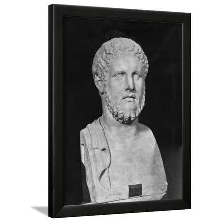 Bust Sculpture of Alcibiades Framed Print Wall Art