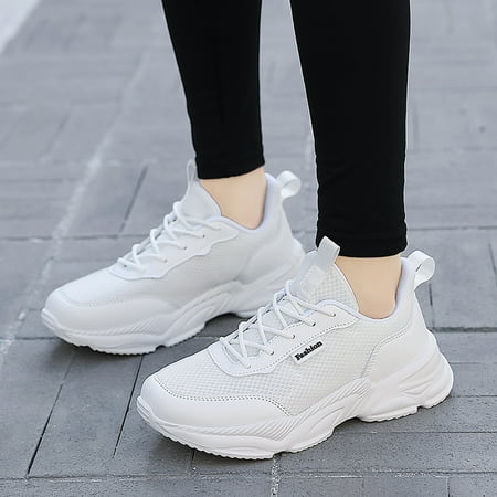 Cathalem Leisure Women s Lace Up Travel Soft Sole Comfortable Shoes Outdoor Mesh Shoes Runing Sneaker Booties for Women with Heel White 8.5
Cathalem Leisure Women s Lace Up Travel Soft Sole Comfortable Shoes Outdoor Mesh Shoes Runing Sneaker Booties for Women with Heel White 8.5
