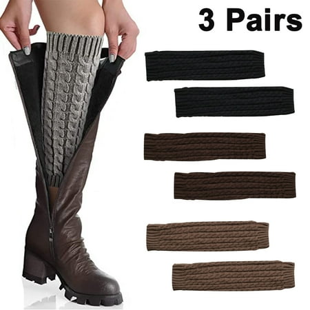 3 pairs of women s leg warmers winter leg warmers warm leg warmers knitted knitted leg warmers one size
3 pairs of women s leg warmers winter leg warmers warm leg warmers knitted knitted leg warmers one size