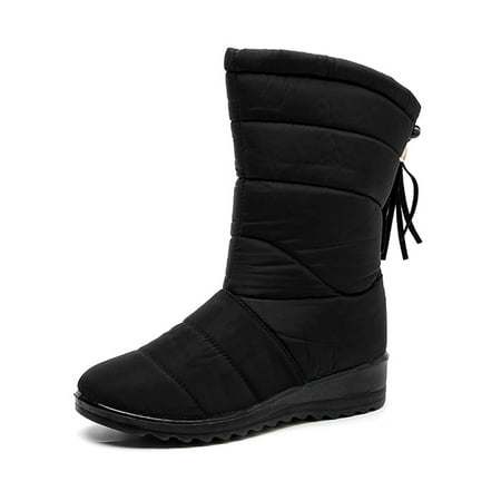 Rotosw Ladies Winter Boot Mid Calf Warm Booties Faux Fur Snow Boots Non-Slip Slip On Shoes Walking Breathable Black US 5
Rotosw Ladies Winter Boot Mid Calf Warm Booties Faux Fur Snow Boots Non-Slip Slip On Shoes Walking Breathable Black US 5