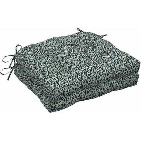 Better Homes and Gardens Outdoor Patio Wicker Seat Cushion, Set of Two, Multiple Patterns