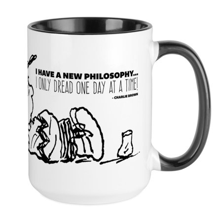 CafePress - Charlie Brown Philosophy Mug - 15 oz Ceramic Large Mug