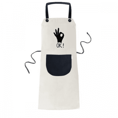 OK Outline Personalized Gesture Apron Adjustable Bib Cotton Linen BBQ Kitchen Pocket Pinafore
OK Outline Personalized Gesture Apron Adjustable Bib Cotton Linen BBQ Kitchen Pocket Pinafore