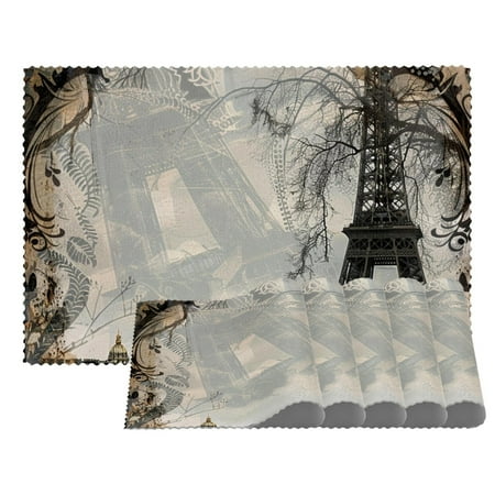 Placemats Set of 4 Non Slip Washable Table Placemats Eiffel Tower Paris Vintage
Placemats Set of 4 Non Slip Washable Table Placemats Eiffel Tower Paris Vintage