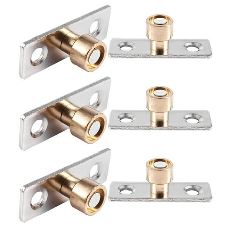 12mm Diameter Wooden Sliding Door Guide Metal Locator Stopper 6Pcs