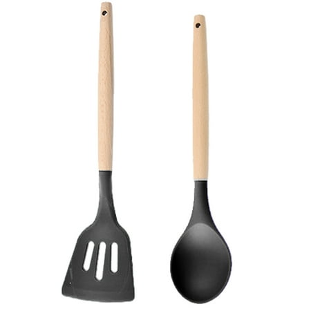 Silicone Cooking Utensils Set 2 Pcs Silicone Cooking Utensils Kitchen Utensil Set Heat Resistant Wooden Handles for Nonstick Cookware
Silicone Cooking Utensils Set 2 Pcs Silicone Cooking Utensils Kitchen Utensil Set Heat Resistant Wooden Handles for Nonstick Cookware