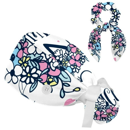 Working Cap with Buttons and Sweatband Scrub Hat Bouffant Caps with Scrunchie Unicorn Tie Back Hats
Working Cap with Buttons and Sweatband Scrub Hat Bouffant Caps with Scrunchie Unicorn Tie Back Hats