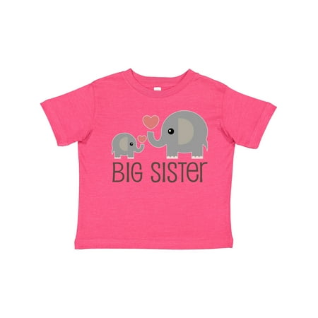 Inktastic Big Sister Elephant Gift Toddler Toddler Girl T-Shirt