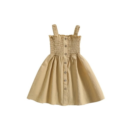Arvbitana Baby Girls Sleeveless Casual Dresses Toddler Girls Summer Beach Sling Button Solid Color A-line Party Dress 6M-4T
Arvbitana Baby Girls Sleeveless Casual Dresses Toddler Girls Summer Beach Sling Button Solid Color A-line Party Dress 6M-4T