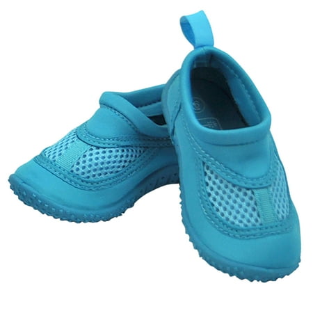Iplay Unisex Boys or Girls Sand and Water Swim Shoes Kids Aqua Socks for Babies, Infants, Toddlers, and Children Aqua Blue Size 4 / Zapatos De (Best Water Shoes For Kids)