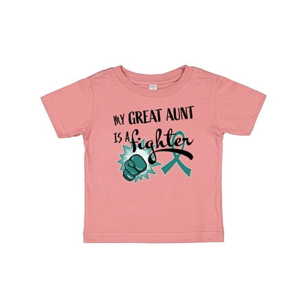 Inktastic Ovarian Cancer Awareness My Great Aunt is a Fighter Gift Baby Boy or Baby Girl T-Shirt
Inktastic Ovarian Cancer Awareness My Great Aunt is a Fighter Gift Baby Boy or Baby Girl T-Shirt